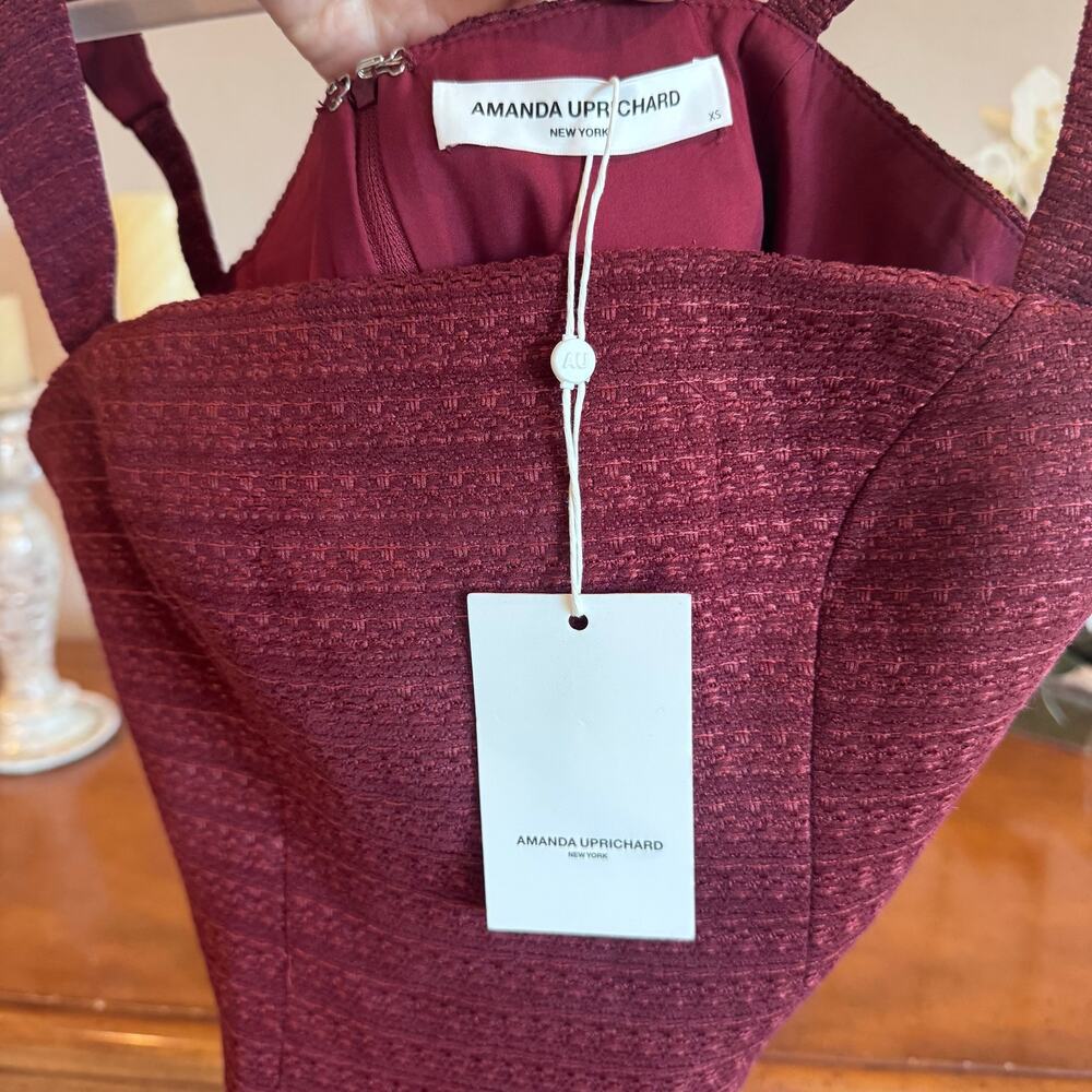 Amanda Uprichard Cerrone Tweed Top Russet XS NWT - Picture 3 of 7